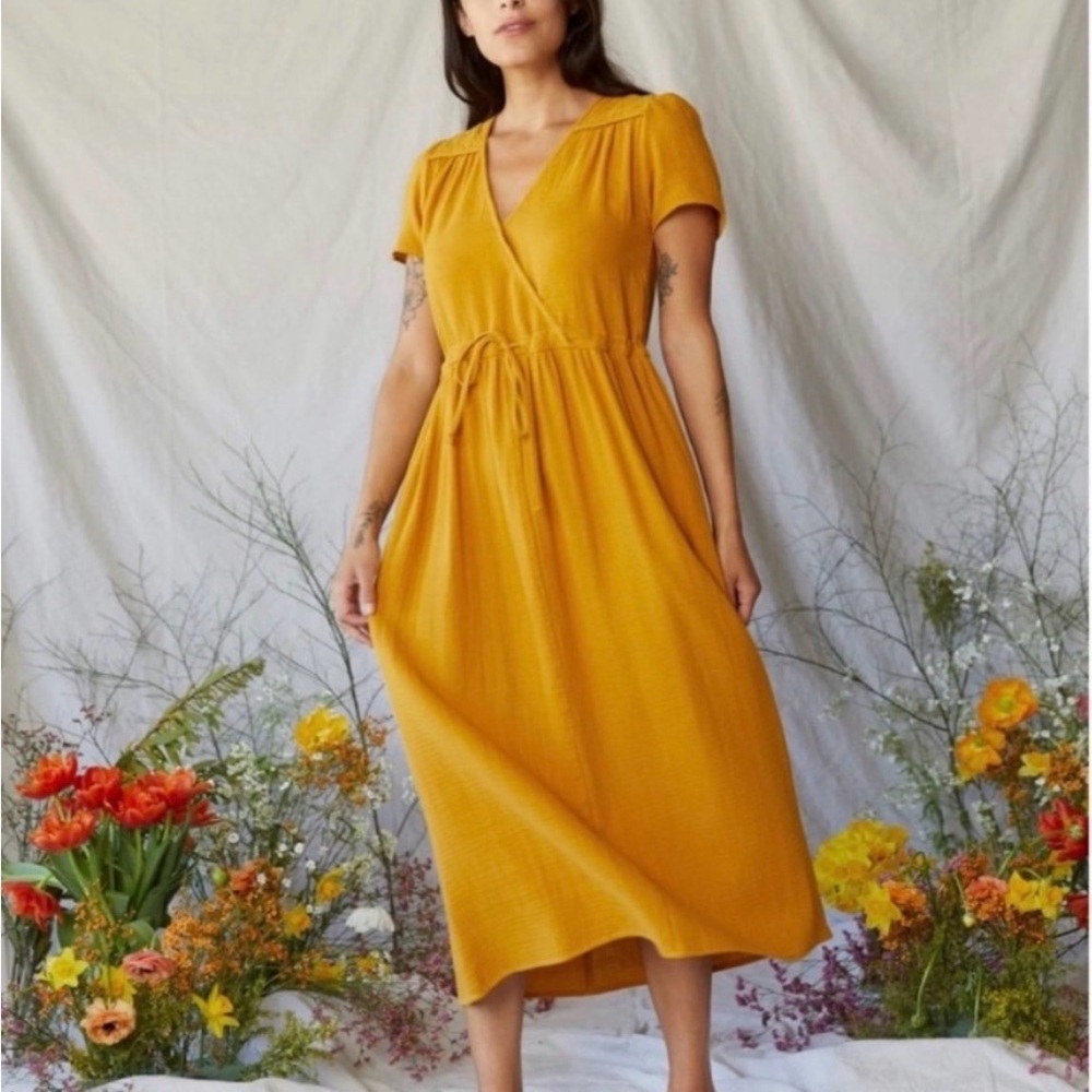 Christy Dawn The Dawn Dress Mustard Yellow Gold XS Womens